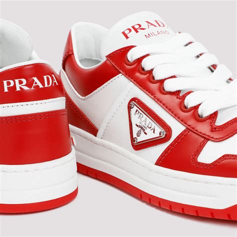 prada sneakers red|prada red sole shoes.